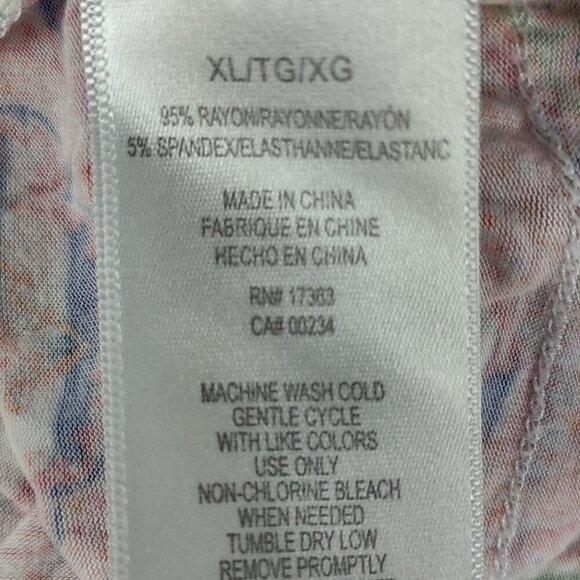 Ellen Tracy Women's Open Back Lightweight Multicolor Sleeveless Midi Dress XL - Picture 12 of 12